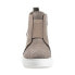 Фото #5 товара Journee Collection Womens Clara Round Toe Inside Zip Wedge Sneakers Taupe 9.5WD
