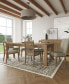 Фото #3 товара Davie Rectangle Dining 7pc Set (Table + 2 Upholstered Chair + 4 Ladder Side Chair)