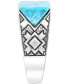 EFFY® Men's Turquoise Ring in Sterling Silver