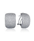 Фото #1 товара Cubic Zirconia Sterling Silver White Gold Plated Square Earrings
