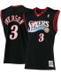 Фото #2 товара Men's Allen Iverson Black Philadelphia 76Ers 2000-01 Hardwood Classics Swingman Jersey