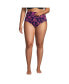 Women's Plus Size Tummy Control High Waisted Bikini Swim Bottoms Print