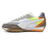 Фото #3 товара Puma Blktop Rider Vibrant Lace Up Mens Grey, White, Yellow Sneakers Casual Shoe