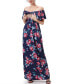 Maternity Floral Print Nursing Maxi Dress