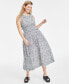 Фото #1 товара Women's Smocked Tank Midi Dress, Created for Macy's