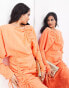 ASOS EDITION long sleeve ruched maxi dress in orange Оранжевый, 38 - фото #2