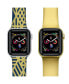 Men's and Women's Geometric Gold-Tone Metallic 2 Piece Silicone Band for Apple Watch 38mm