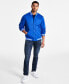 ფოტო #4 პროდუქტის Men's Classic Logo Striped-Trim Varsity Jacket