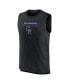 Фото #2 товара Men's Black Colorado Rockies Knockout Stack Exceed Muscle Tank Top