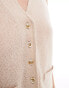 Фото #4 товара ASOS DESIGN brushed jersey waistcoat in neutral