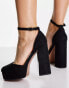 Фото #8 товара ASOS DESIGN Wide Fit Priority platform high block heeled shoes in black