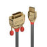 Lindy 3m HDMI to DVI Cable - Gold Line - HDMI Type A (Standard) - DVI-D - Male - Male - Gold - 1920 x 1200 pixels