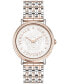 ფოტო #1 პროდუქტის Women's Swiss V-Dollar Two-Tone Bracelet Watch 37mm