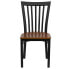 Фото #3 товара Hercules Series Black School House Back Metal Restaurant Chair - Cherry Wood Seat
