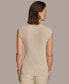 Фото #2 товара Donna Karan Women's Metallic-Knit Sleeveless Sweater Tank