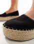 Фото #2 товара ASOS DESIGN Wide fit Journal flatform espadrilles in black