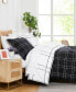 Urban Check Microfiber 3 Piece Duvet Cover Set, Queen