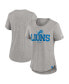 Women's Heather Charcoal Detroit Lions Fashion Tri-Blend T-Shirt