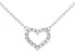 Silver heart necklace with zircons JJJN0685