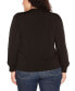 ფოტო #2 პროდუქტის Black Label Plus Size Split-Sleeve Chain-Neck Keyhole Top