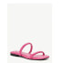 Фото #1 товара Scoop Women's Pink Leather Comfort Casual Slip-On Tubular Slide Sandals Size 10