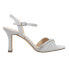 Фото #1 товара Nina Agnes Rhinestone Evening Womens Silver Dress Sandals AGNES-YY-042