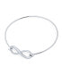 ფოტო #3 პროდუქტის Delicate Minimalist Eternal Love Knot figure Eight Infinity Bracelet Bangle For Women Sterling Silver