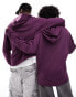 COLLUSION Unisex logo hoodie in plum purple