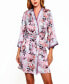 Фото #1 товара Women's Floral Robe Lingerie with Contrast Trims
