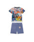 Фото #2 товара Baby Boys Short Sleeve Shirt and Shorts Set