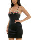 ფოტო #1 პროდუქტის Juniors' Embroidered Corset Lace-Up-Back Dress