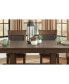 Фото #5 товара Classic Light Rustic Brown Finish Wooden 1pc Dining Table w Self-Storing Leaf Mindy Veneer Furniture