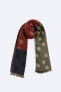 Patchwork jacquard scarf