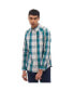 Men's Tycho Long Sleeve Check Shirt white/green/blue, S - фото #1