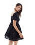 Brave Soul short sleeve tiered dress in black Черный, L - EU 42 - фото #3