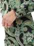 Фото #8 товара ASOS DESIGN paisley print shirt in black and green