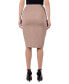 ფოტო #2 პროდუქტის Women's Elastic Waist Knee Length Pencil Skirt