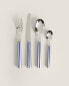 Cutlery with 4 pieces and ceramic handle (pack of 4)