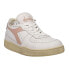 Фото #2 товара Diadora Mi Basket Row Cut Lace Up Mens White Sneakers Casual Shoes 176282-C8984