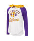 ფოტო #3 პროდუქტის Women's White Los Angeles Lakers MVP Raglan Hoodie Long Sleeve T-shirt