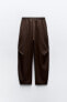 Plush jogger trousers with pleats