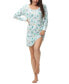 Фото #5 товара Пижама женская INK+IVY Long Sleeve Henley Nightgown