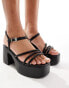 Truffle Collection chunky heel sandals in black