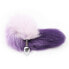 Фото #4 товара Anal Plug Purple and White Foxy Tail Size S