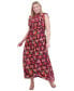 ფოტო #4 პროდუქტის Plus Size Printed Chiffon Ruffle Maxi Dress