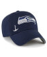 ფოტო #1 პროდუქტის Women's College Navy Seattle Seahawks Confetti Icon Clean Up Adjustable Hat