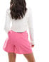 Фото #4 товара ASOS DESIGN high waisted tailored crepe short in pink