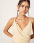 Фото #3 товара ASOS EDITION wrap front cami top with asymmetric hem in lemon