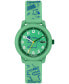 Kid's Green Printed Silicone Strap Watch 33mm