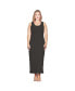 Plus Size Sleeveless Rib-Knit Maxi Dress